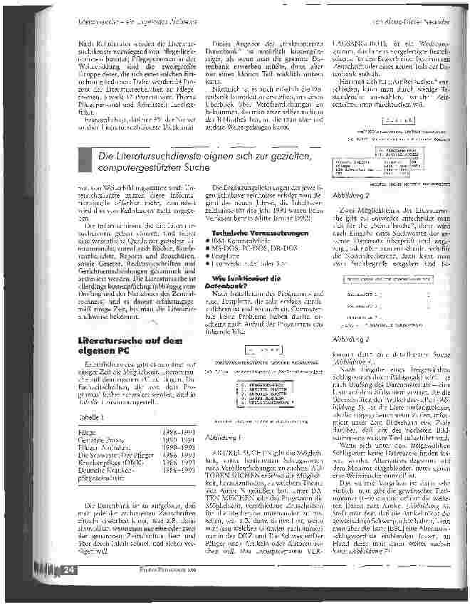 Vorschauseite 2: Literatursuche - ein ungelöstes Problem?