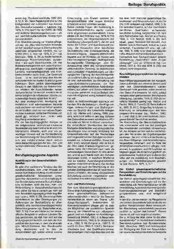 Vorschauseite 3: Berufsbildung in den Pflegeberufen - berufspädagogische Diagnose und Therapie