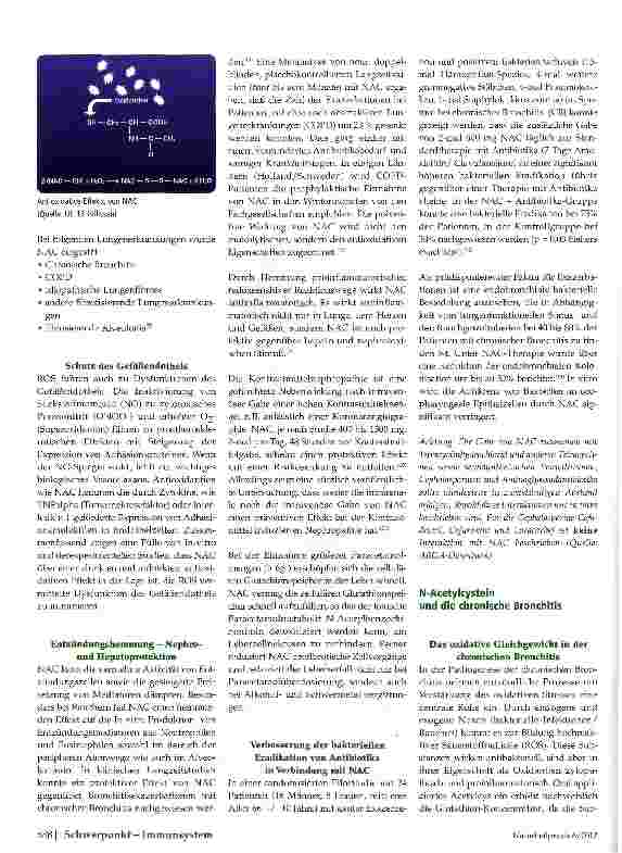 Vorschauseite 2: N-Acetylcystein mehr als nur ein Mukolytikum