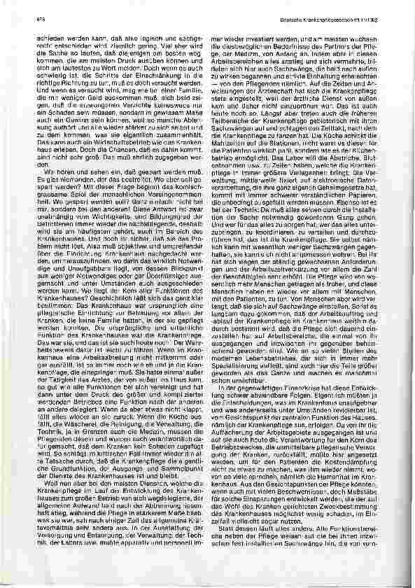 Vorschauseite 2: Vorrang der Pflege und Vorrang der Sparsamkeit