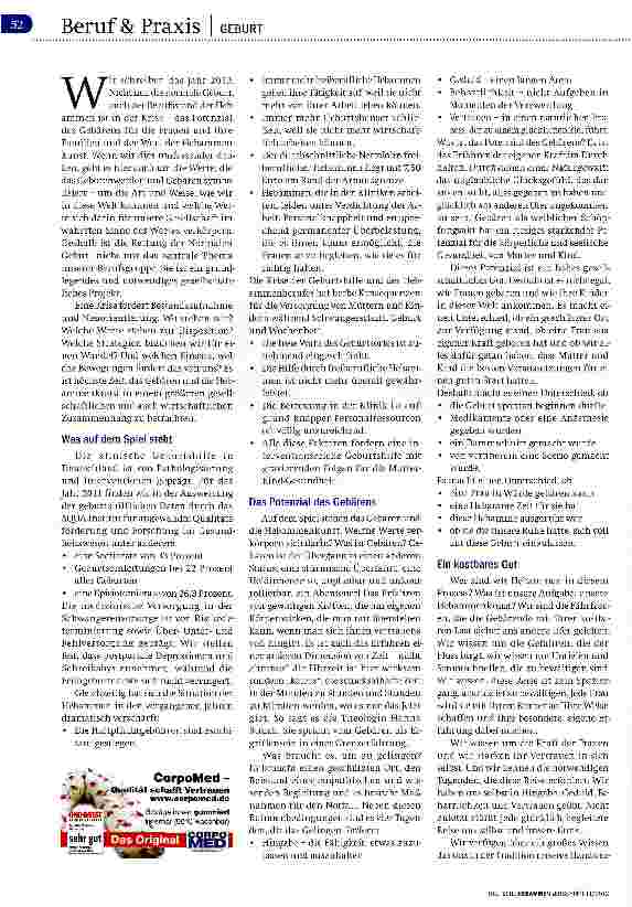Vorschauseite 2: Weltkulturerbe normale Geburt | Teil 1 Wertewandel braucht Bewegung