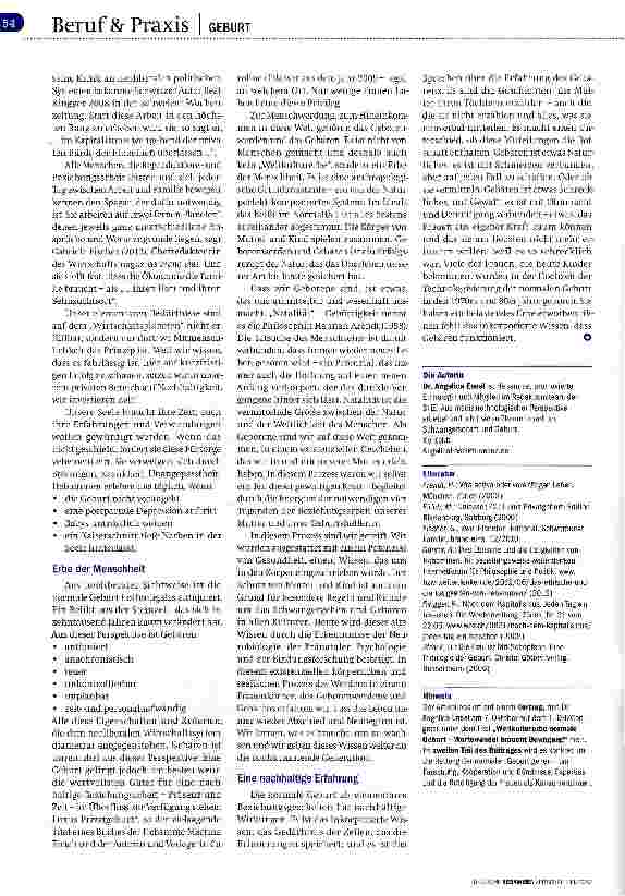 Vorschauseite 4: Weltkulturerbe normale Geburt | Teil 1 Wertewandel braucht Bewegung