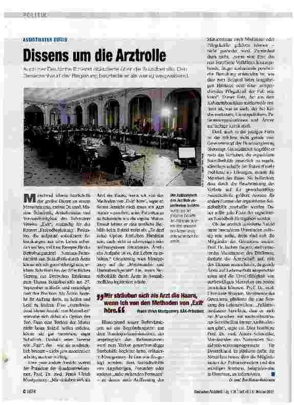 Vorschauseite 1: Dissens um die Arztrolle