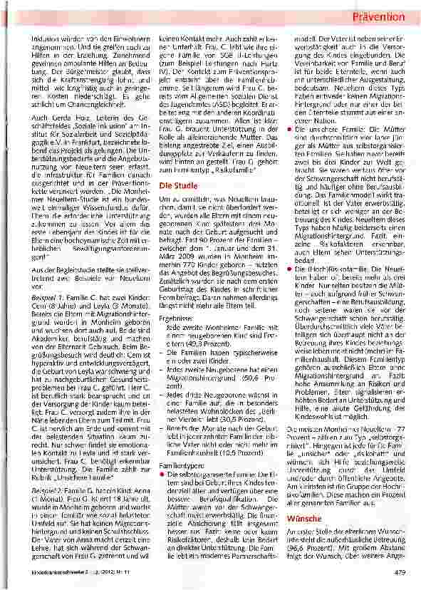 Vorschauseite 2: Frühe Hilfe für frisch gebackene Eltern