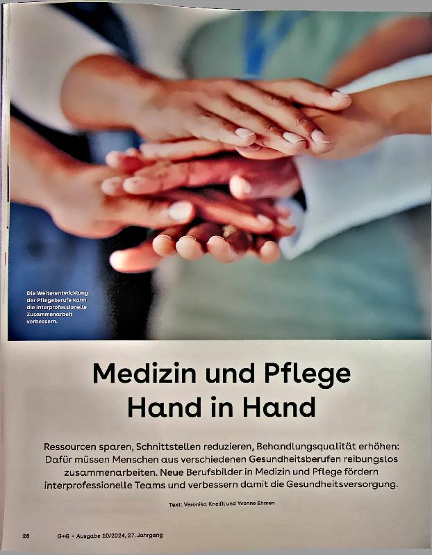 Vorschauseite 1: Medizin und Pflege Hand in Hand