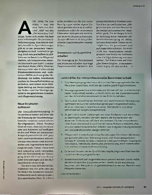Vorschauseite 2: Medizin und Pflege Hand in Hand