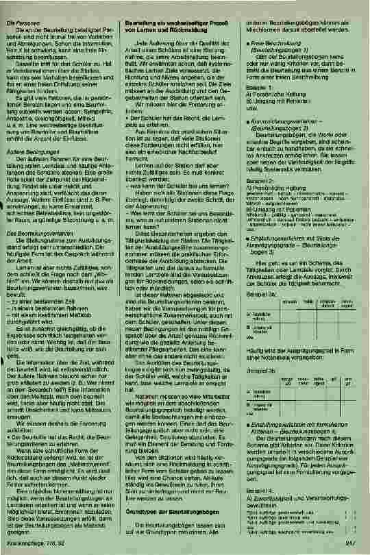 Vorschauseite 2: Der Beurteilungbogen und die Beurteilung von Krankenpflegeschülern am Beispiel des Operationsbereiches