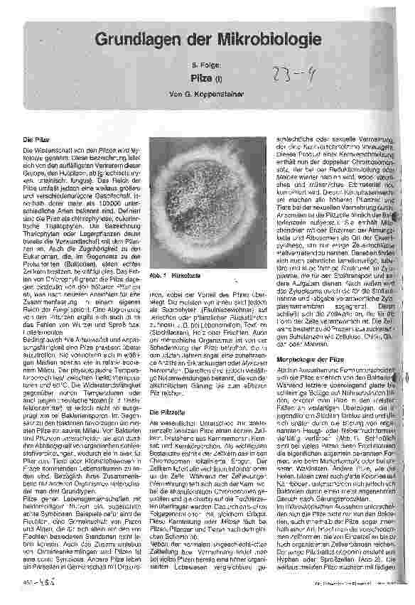 Vorschauseite 1: Grundlagen der Mikrobiologie
