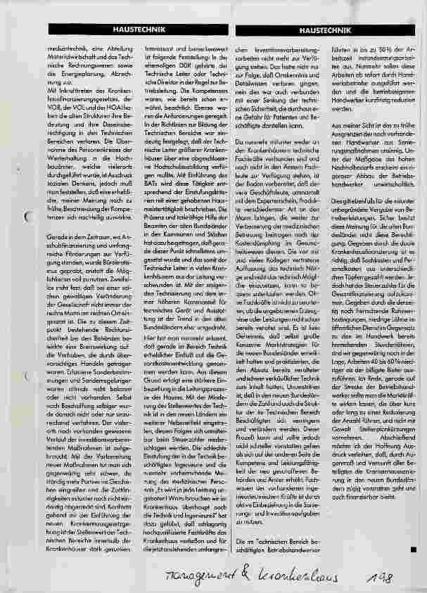 Vorschauseite 3: Aspekte der Krankenhaussanierung in den neuen Bundesländern