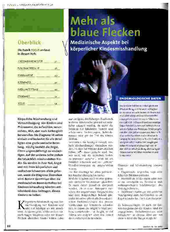 Vorschauseite 1: Mehr als blaue Flecken