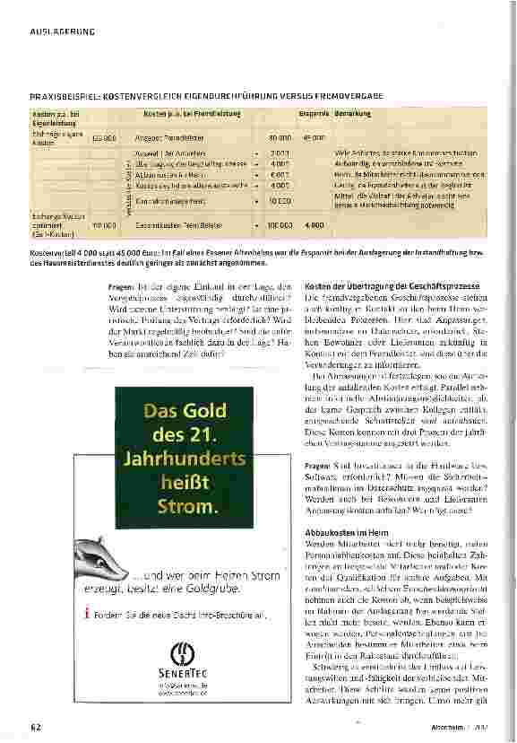 Vorschauseite 3: Outsourcing: Nachrechnen und Vorsprung sichern
