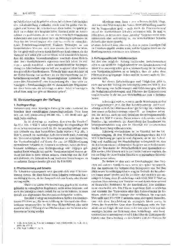 Vorschauseite 2: Haftung von Kassenvorständen und die sogenannte Business Judgment Rule