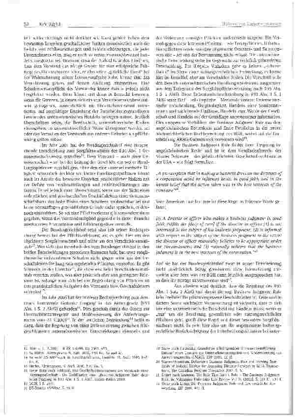Vorschauseite 4: Haftung von Kassenvorständen und die sogenannte Business Judgment Rule