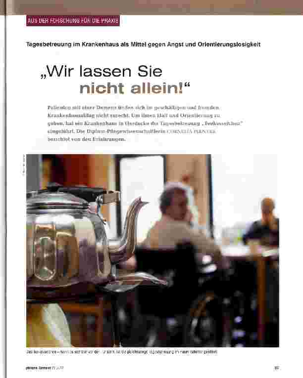 Vorschauseite 1: Wir lassen Sie nicht allein!