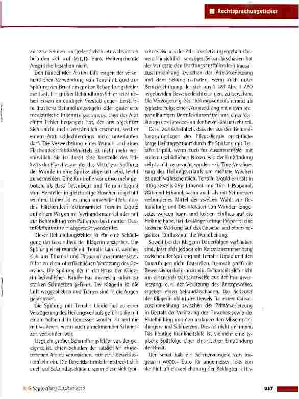 Vorschauseite 2: Verwechslung eines Wundmit einem Flächendesinfektionsmittel