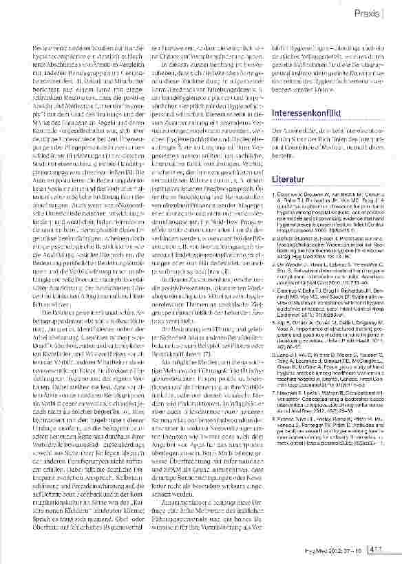 Vorschauseite 4: Vorbildverhalten Leitender Ärzte in Sachen Hygiene - Ergebnisse und Erkenntnisse einer Umfrage