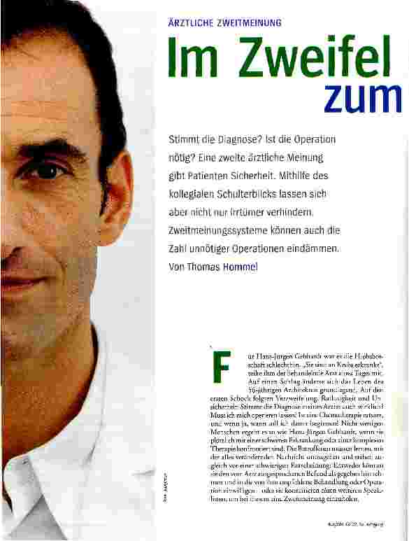 Vorschauseite 1: Im Zweifel zum Spezialisten