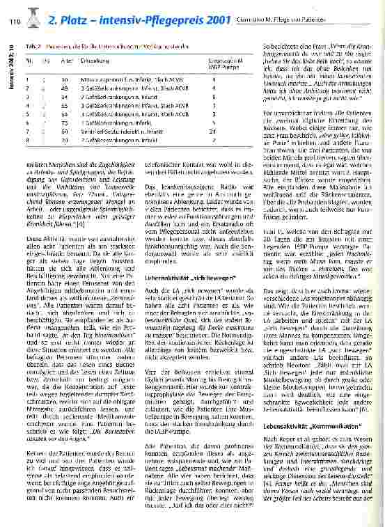 Vorschauseite 3: Pflege von Patienten mit liegender intraaortaler Ballongegenpulsation Untersuchung über Einschränkungen der 12 Lebensaktivitäten nach Roper et al.