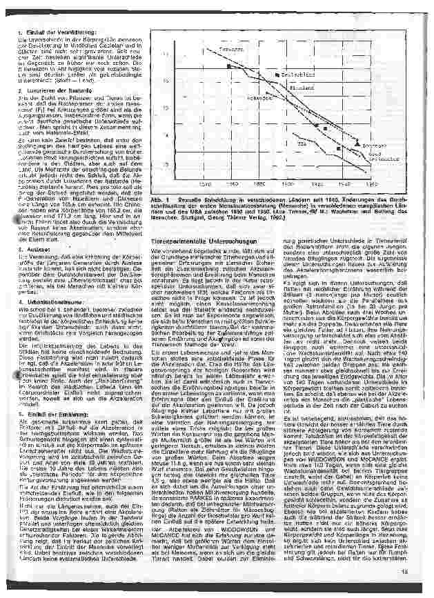 Vorschauseite 2: Grundzüge der Ernährung des gesunden Menschen 54. Folge: Akzeleration und Ernährung