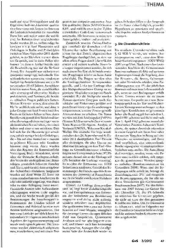 Vorschauseite 3: Eigenverantwortung und Darmkrebsvorsorge: warum und wie, die Chronikerrichtlinie revidiert werden sollte1