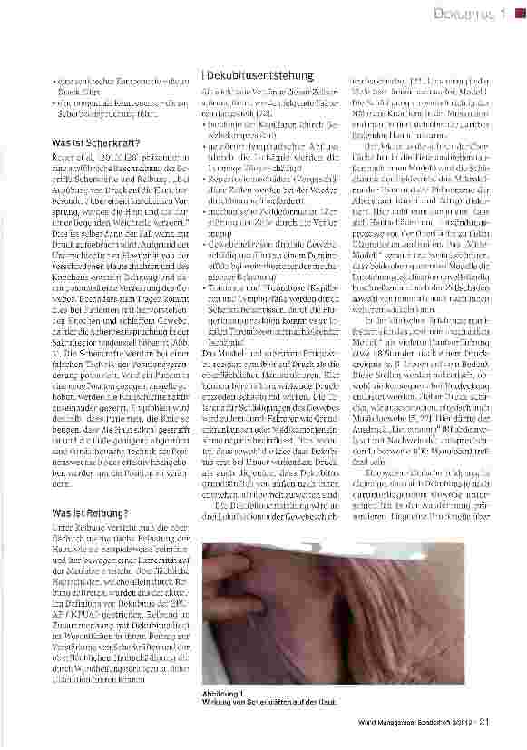 Vorschauseite 2: Dekubitus: Epidemiologie, Definition und Prävention