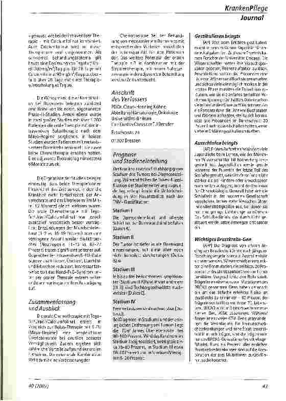 Vorschauseite 2: Kapsel statt Infusion - die neue orale Chemotherapie-Option
