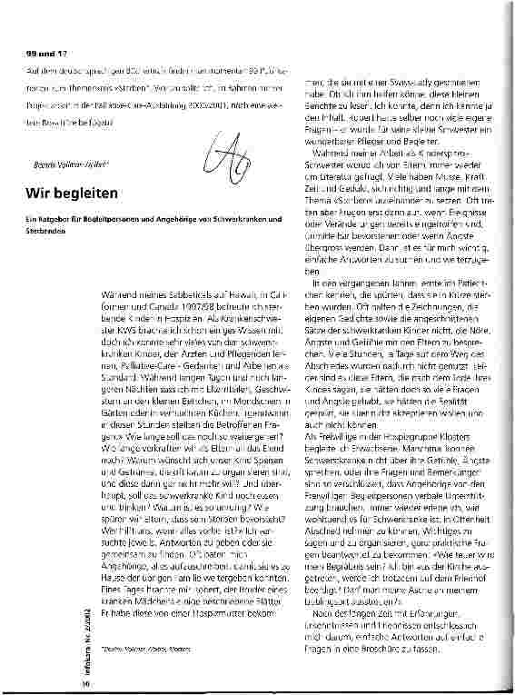 Vorschauseite 1: Wir begleiten