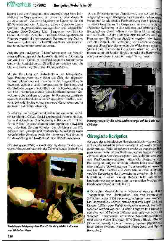 Vorschauseite 2: Navigation und Robotik im Operationssaal