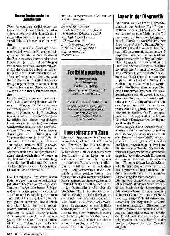 Vorschauseite 3: Endoskopisch-palliative Therapie gastrointestinaler Tumoren mittels Laser