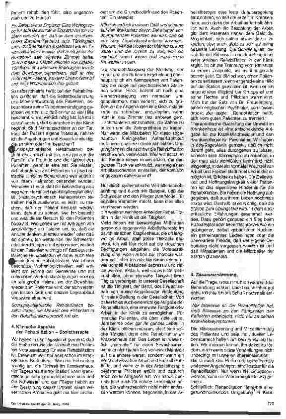 Vorschauseite 2: Klinische Aspekte der sozialpsychiatrischen Rehabilitation oder Worauf muß ich während der Behandlung gut achten, damit es nachher gut geht?