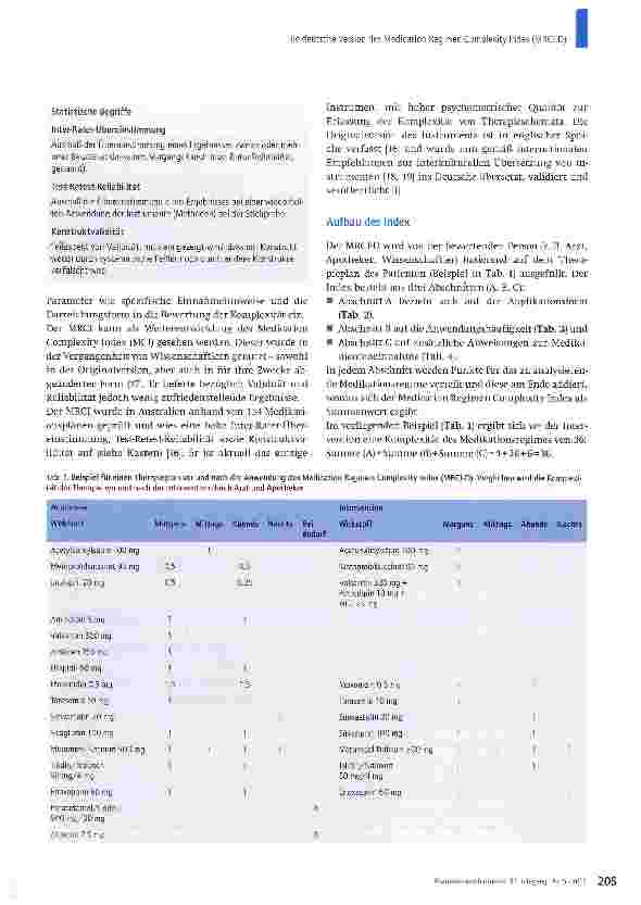 Vorschauseite 2: Die deutsche Version des Medication Regimen Complexity Index (MRCI-D)