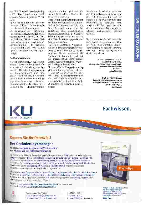 Vorschauseite 5: Kliniken im Strukturwandel