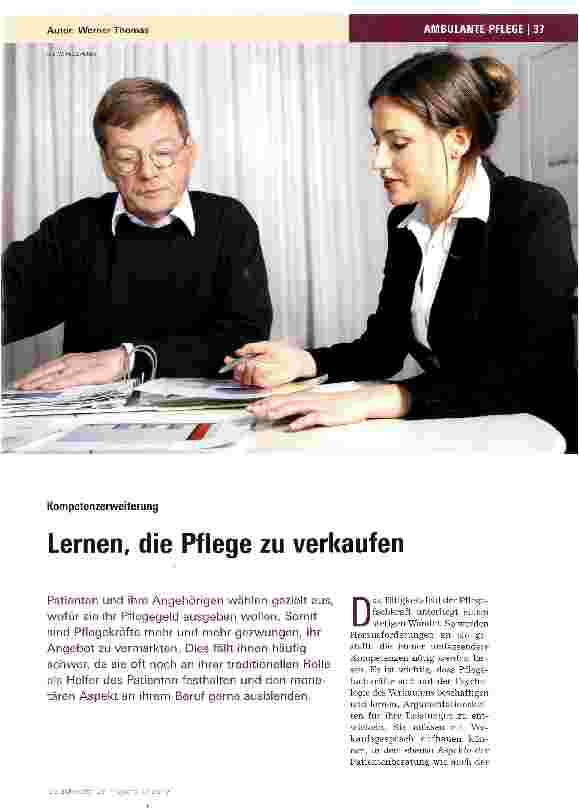 Vorschauseite 1: Lernen, die Pflege zu verkaufen