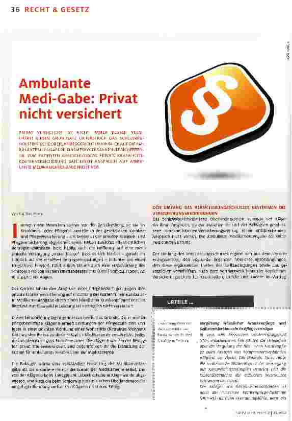 Vorschauseite 1: Ambulante Medi-Gabe: Privat nicht versichert