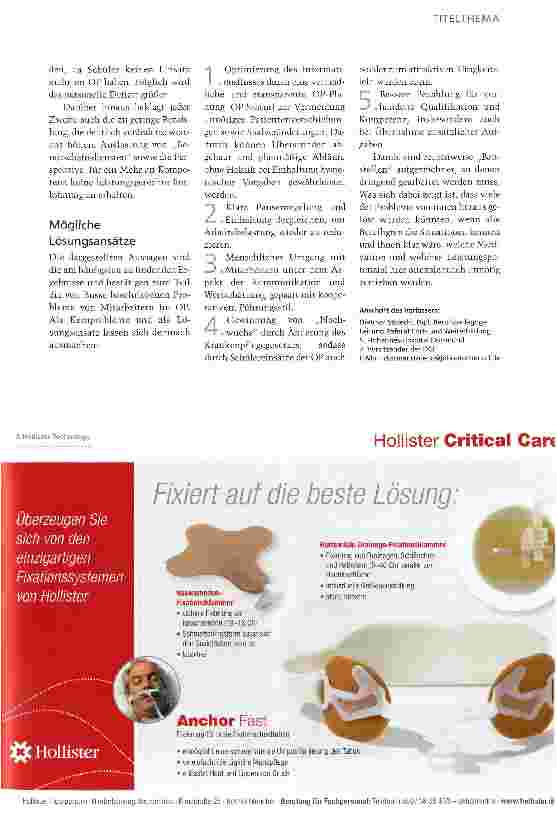 Vorschauseite 2: Baustellen im OP