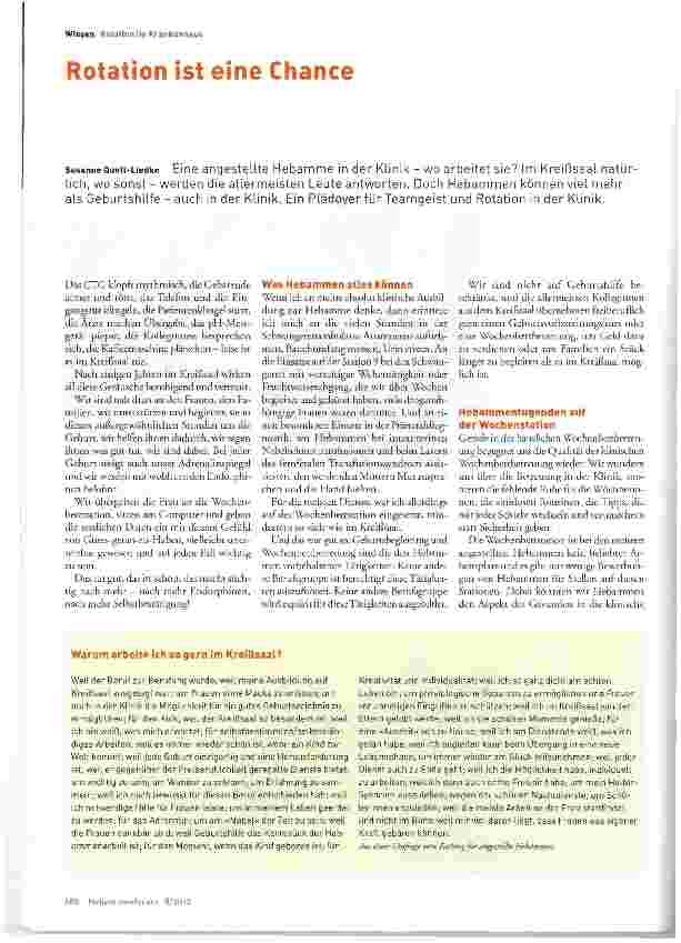 Vorschauseite 1: Rotation ist eine Chance