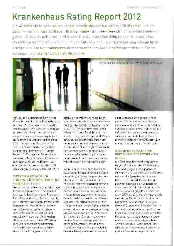 Vorschauseite 1: Krankenhaus Rating Report 2012