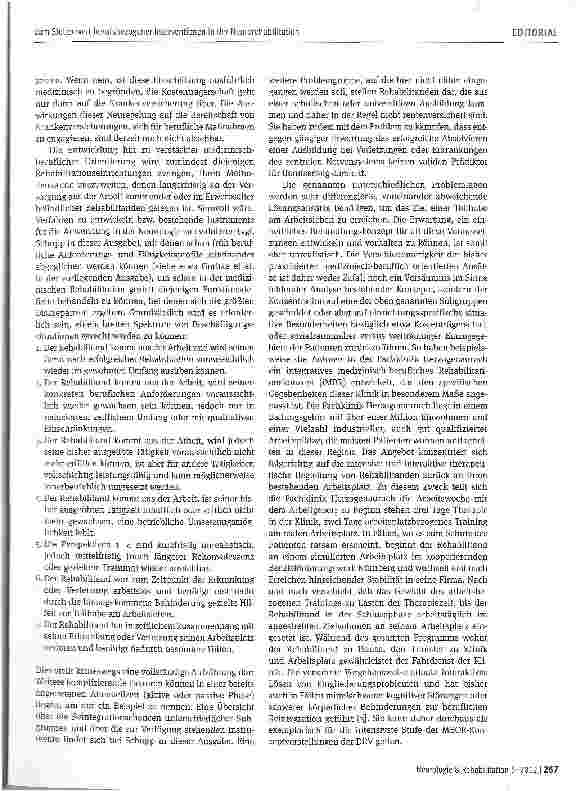Vorschauseite 3: Zum Stellenwert berufsbezogener Interventionen in der Neurorehabilitation