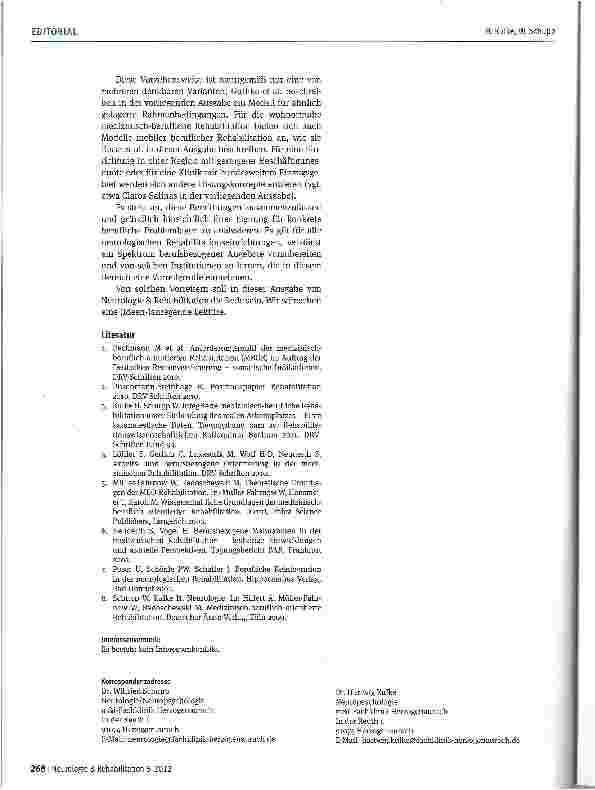 Vorschauseite 4: Zum Stellenwert berufsbezogener Interventionen in der Neurorehabilitation