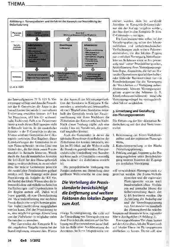 Vorschauseite 6: Konzept zur Neuordnung der ärztlichen Bedarfsplanung