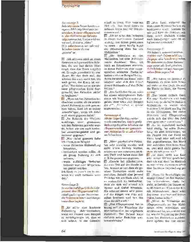 Vorschauseite 3: Gemeinsame Mahlzeiten mit den Patienten - ein Qualitätsmerkmal für gute psychiatrische Pflege?