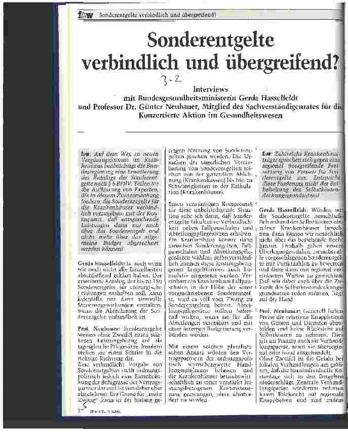 Vorschauseite 1: Sonderentgelte verbindlich und übergreifend