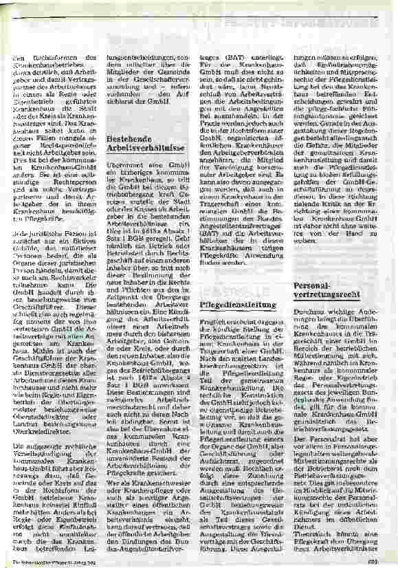 Vorschauseite 2: Der Betrieb des Kommunalen Krankenhauses durch eine GmbH