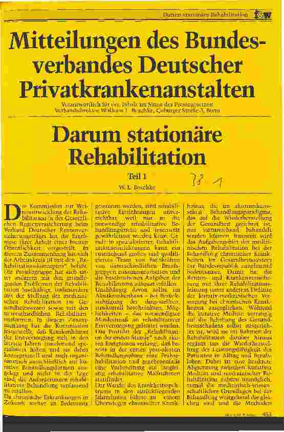Vorschauseite 1: Darum stationäre Rehabilitation Teil 1