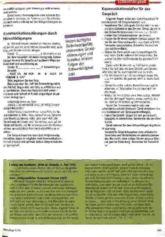 Vorschauseite 6: Schwerhörigkeit erzeugt Leidensdruck Bausteine für den Unterricht in der Altenpflegeschule/Teil I