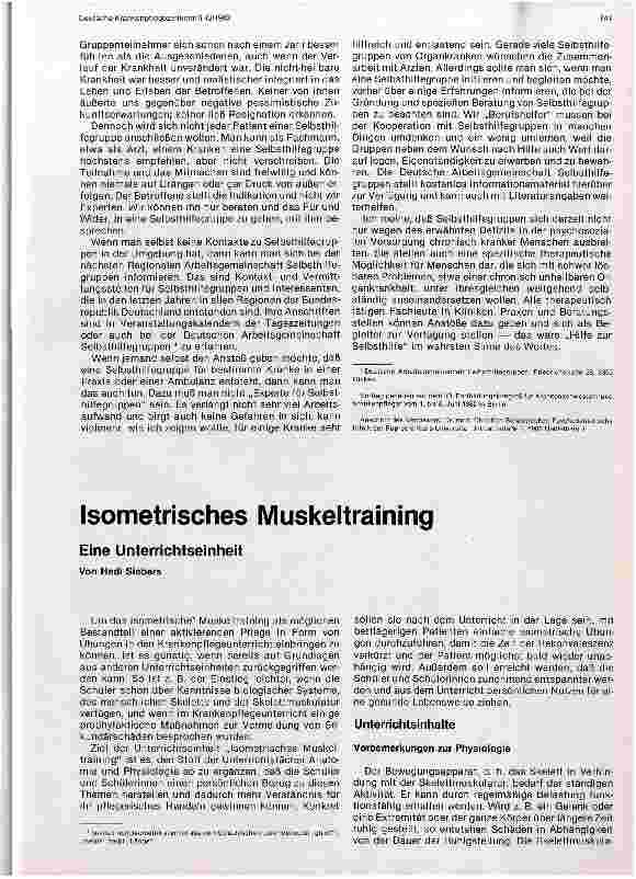 Vorschauseite 1: Isometrisches Muskeltraining Eine Unterrichtseinheit