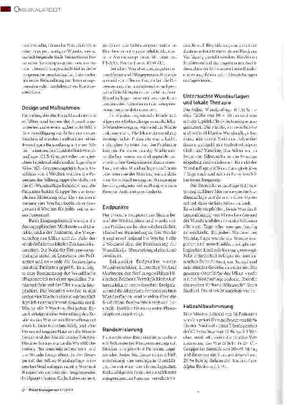 Vorschauseite 3: Bedeutung einer Silber freisetzenden Lipidokolloid-Wundauflage beim venösen Ulcus cruris mit Entzündungszeichen, die auf eine starke Bakterienbesiedlung hinweisen: Ergebnisse eine…