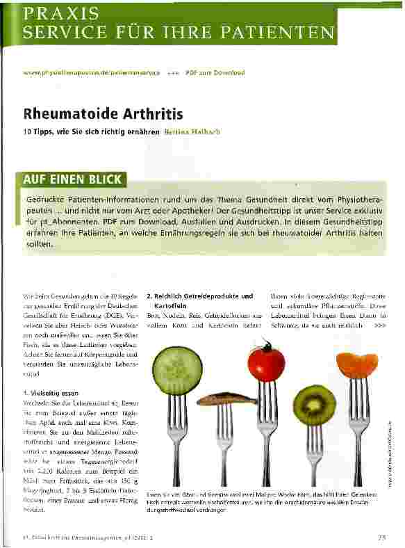 Vorschauseite 1: Rheumatoide Arthritis