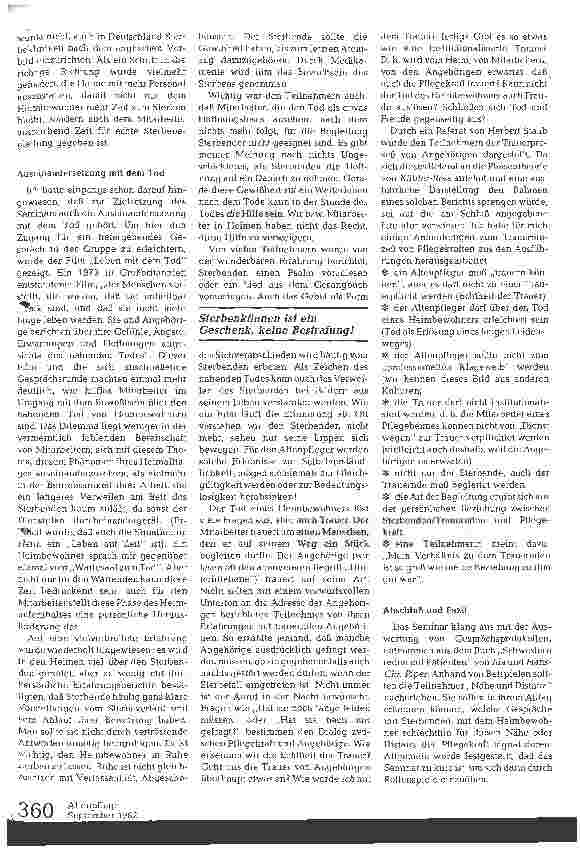 Vorschauseite 3: Mit dem Sterben leben