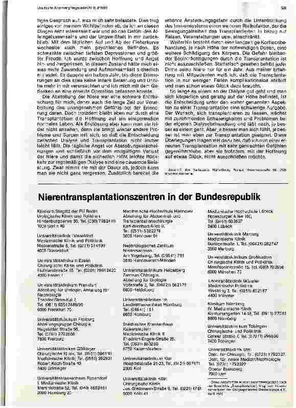 Vorschauseite 6: Nierentransplantation - Risiko und Chance